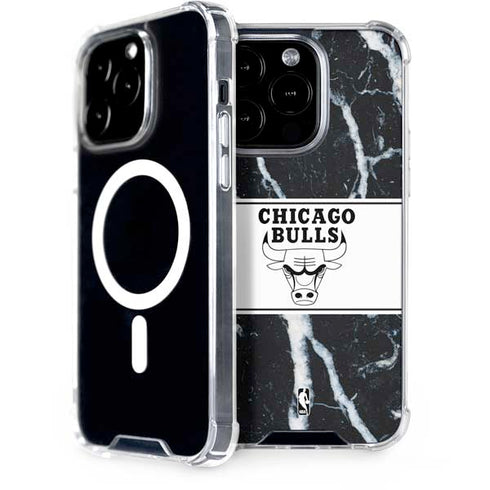 NBA Chicago Bulls Marble iPhone 15 Pro MagSafe Case
